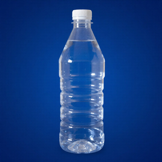 Бутылка ПЭТ 500 мл ребристая (герметичная, с контрольным кольцом)