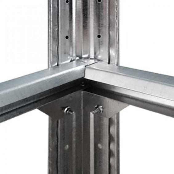 Стеллаж для гаража с полками из ОСБ для шин 3000х1250х500 (2 шин+4 ОСБ)